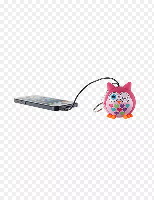 配有ipod、ipad 2/3/4/mii、iphone 3G/3GS/4/4s/5/5s/5c和Android设备青蛙技术玩具-OWL的小猫咪迷你猫头鹰扬声器