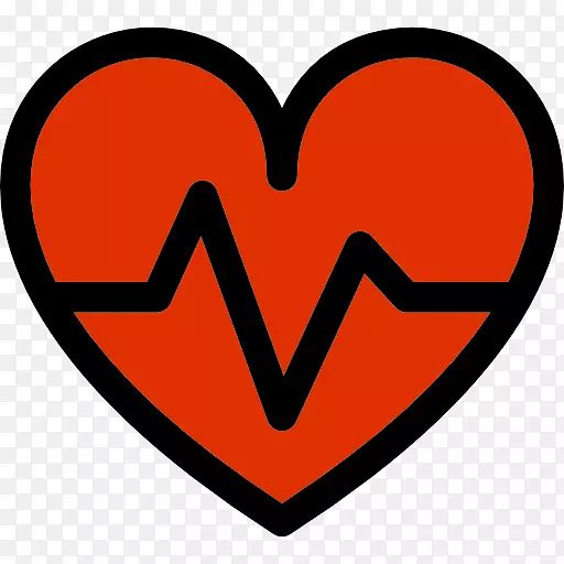 剪贴画心脏心电图电脑图标脉冲心脏