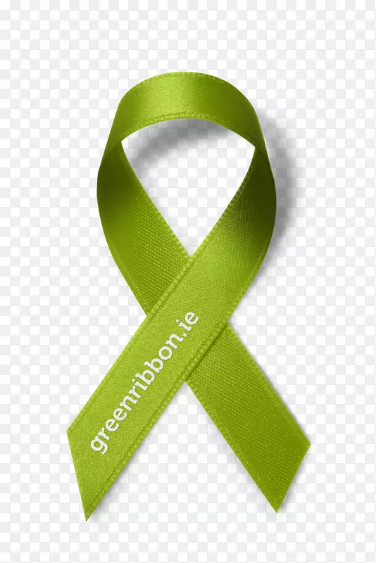绿色丝带精神健康意识丝带-绿丝带横幅