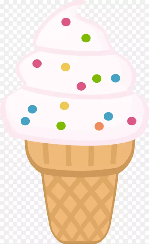 冰淇淋锥纸杯蛋糕棒棒糖夹艺术-冰淇淋