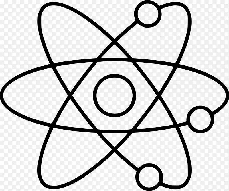 原子核图形剪贴画免版税科学图标
