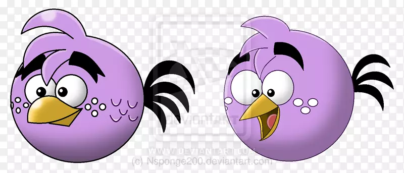 鸟嘴动画动物-愤怒的鸟紫色