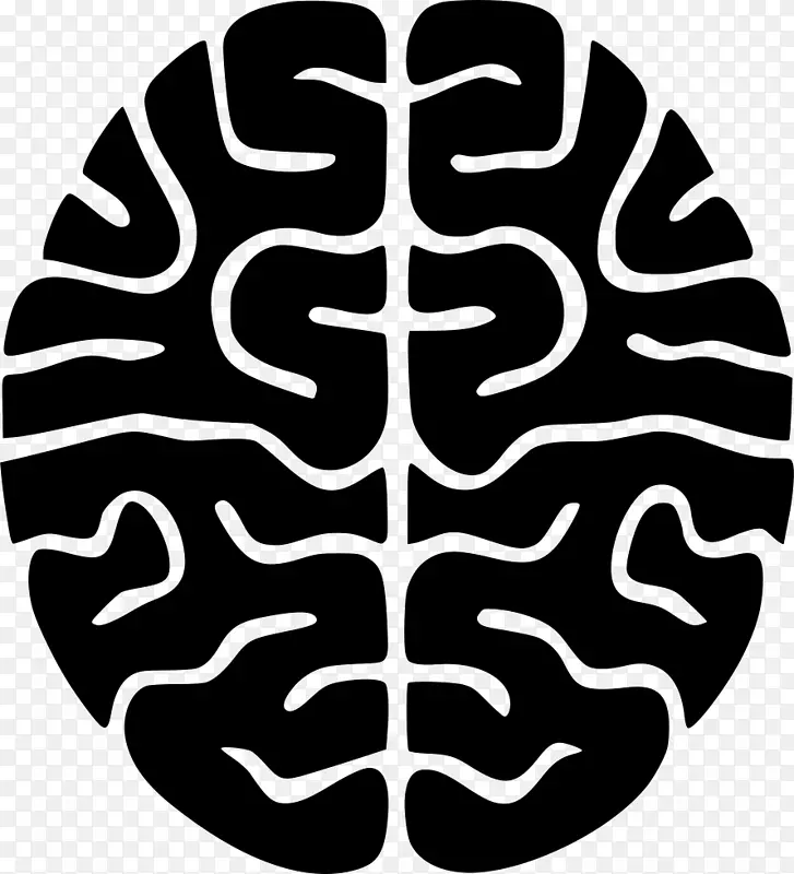 人脑计算机图标图形人工智能-大脑