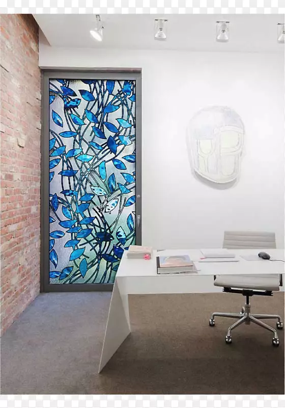 彩色玻璃窗室内设计服务蓝玻璃