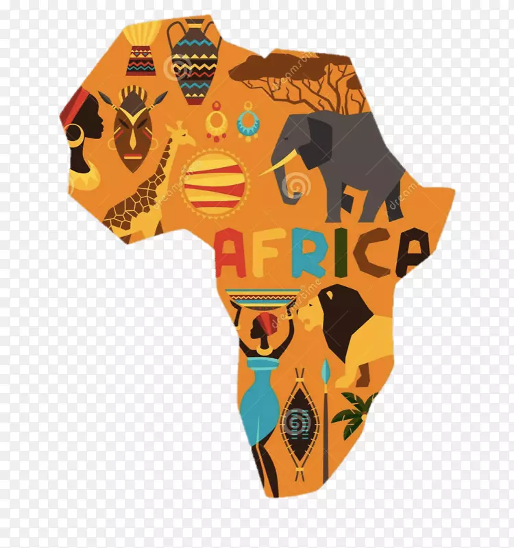 非洲图形t恤插图摄影-非洲