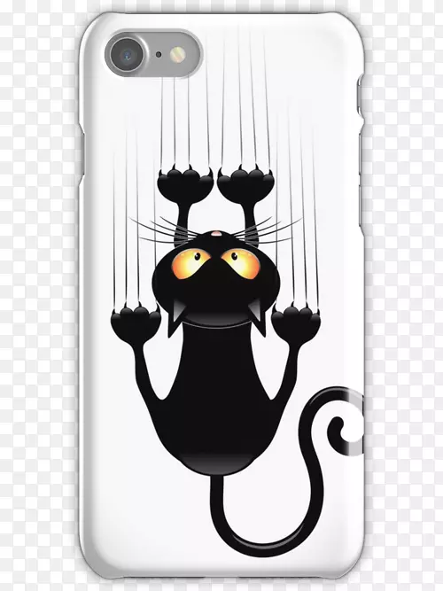 脾气暴躁的猫夹艺术插图黑猫