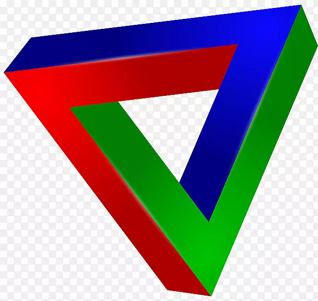 彭罗斯三角剪贴画图形彩色三角形