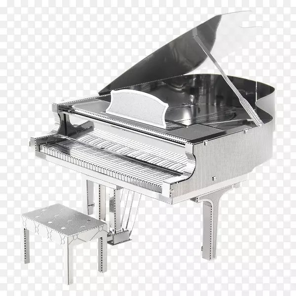 金属土钢琴模型-钢琴
