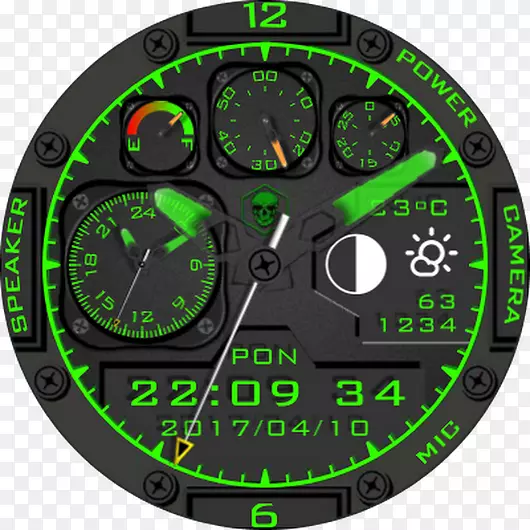 绿色汽车速度计产品设计时钟表