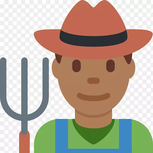 Emojipedia农业经理农场计算机图标-emoji