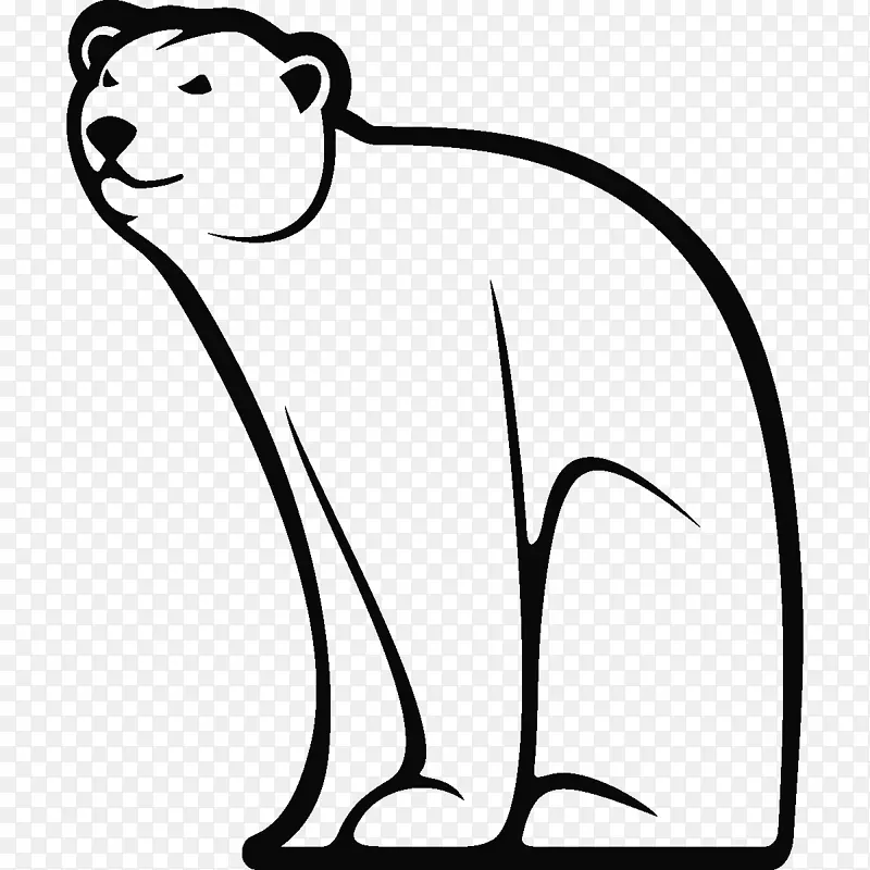 北极熊，犬科动物，艺术贴纸，氛围-生活的精灵-北极熊