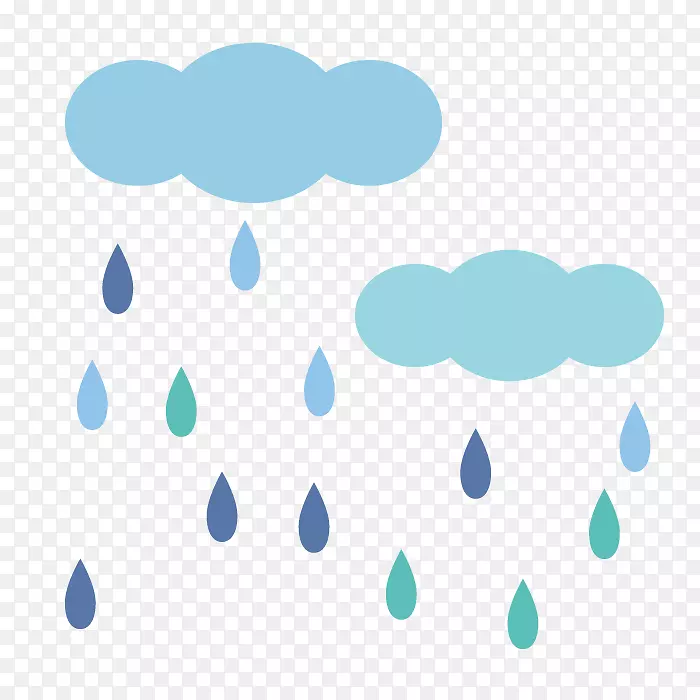 雨插画夹艺术云彩-雨