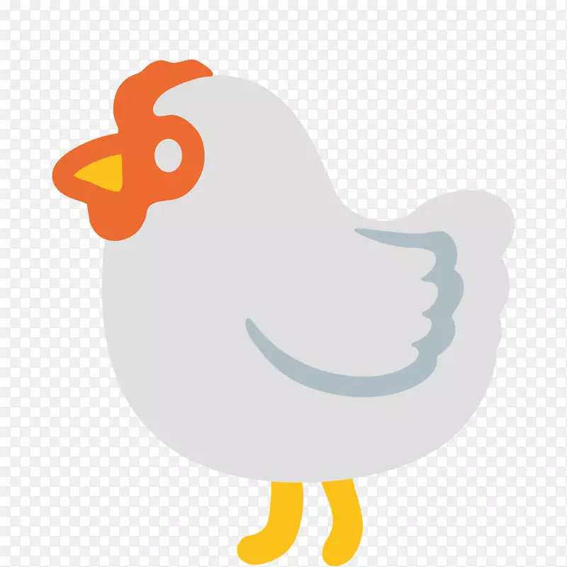 鸡作为食物表情符号剪贴画-鸡
