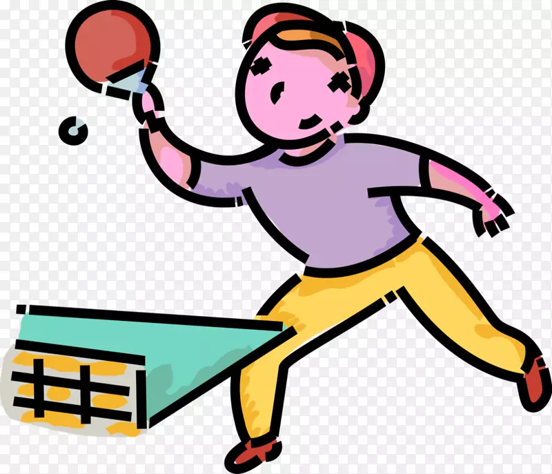插画乒乓球插画图形-乒乓球