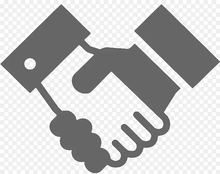 谈判服务png图片销售合作伙伴-白色握手图标