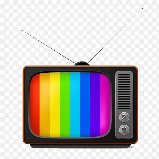 图形彩色电视剪贴画复古电视网络电视