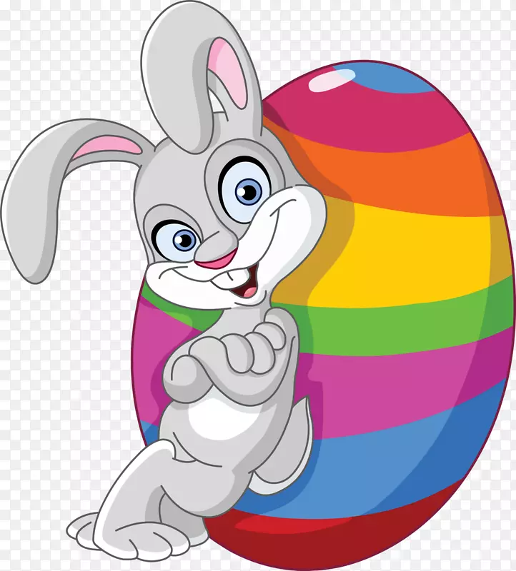 复活节兔子复活节彩蛋夹艺术兔子-复活节