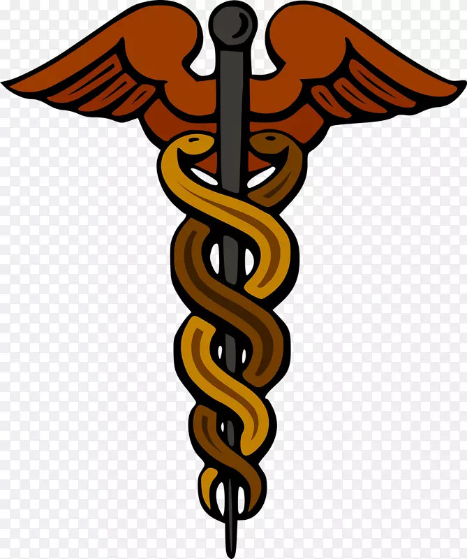赫姆斯？卡杜修斯的杖是医学的象征，希腊神话中的阿斯克莱皮斯之杖-象征