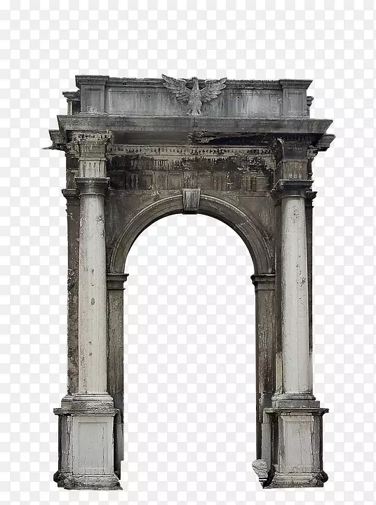 柱古罗马建筑立面.柱