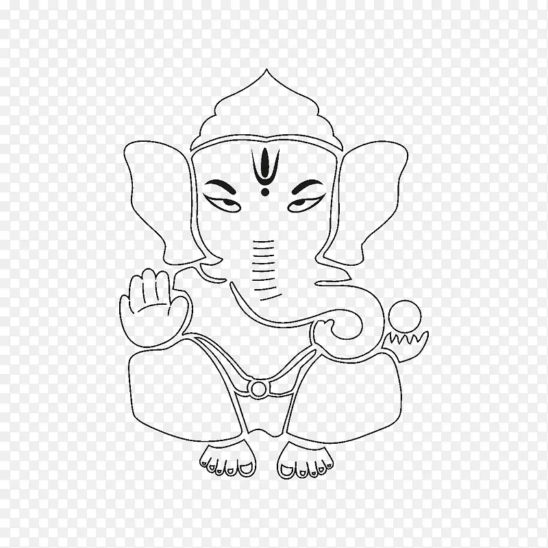 图形剪贴画素描插图图像-Ganesh HD