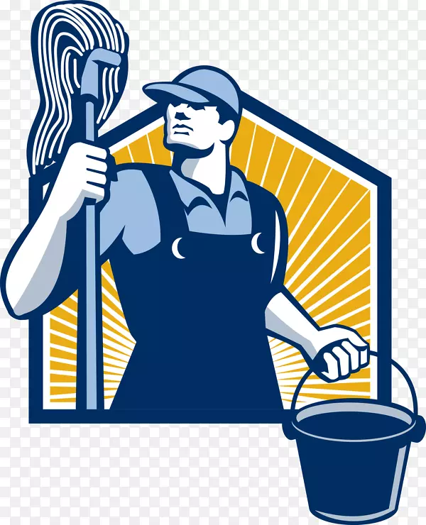 清洁清洁工拖把清洁女佣服务-水桶