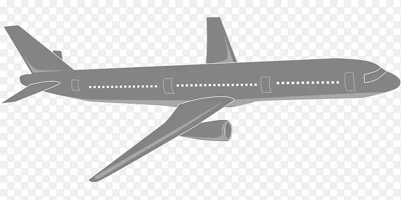 飞机剪贴画黑白图形图像-飞机