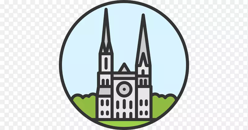 计算机图标Chartres大教堂图形标志字体-大教堂