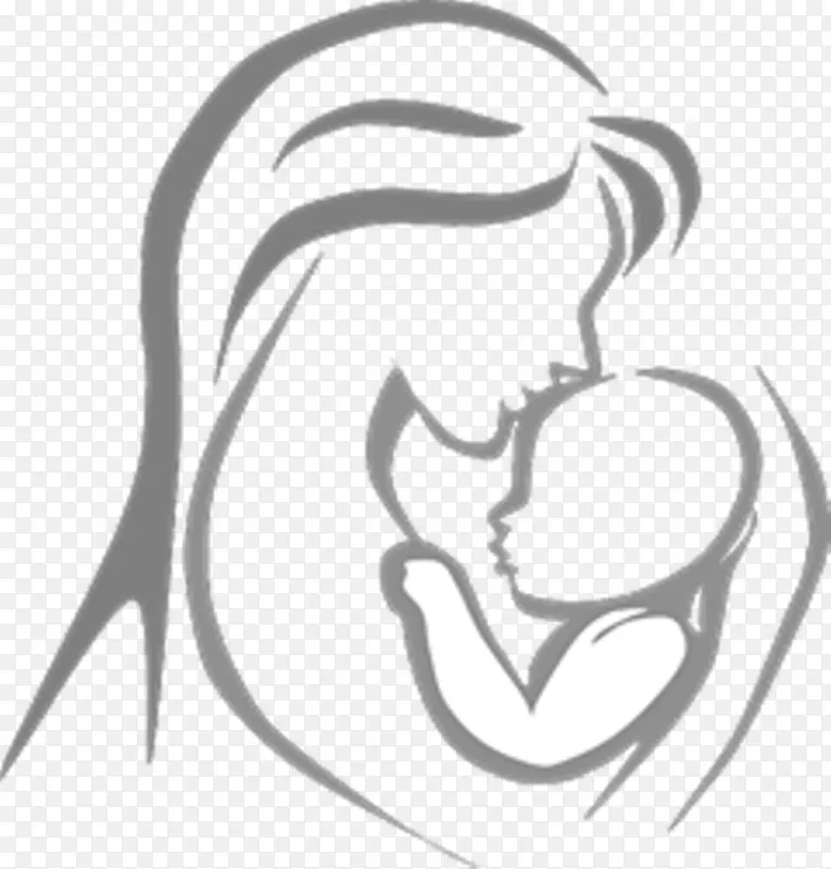 剪辑艺术怀孕助产婴儿符号-怀孕
