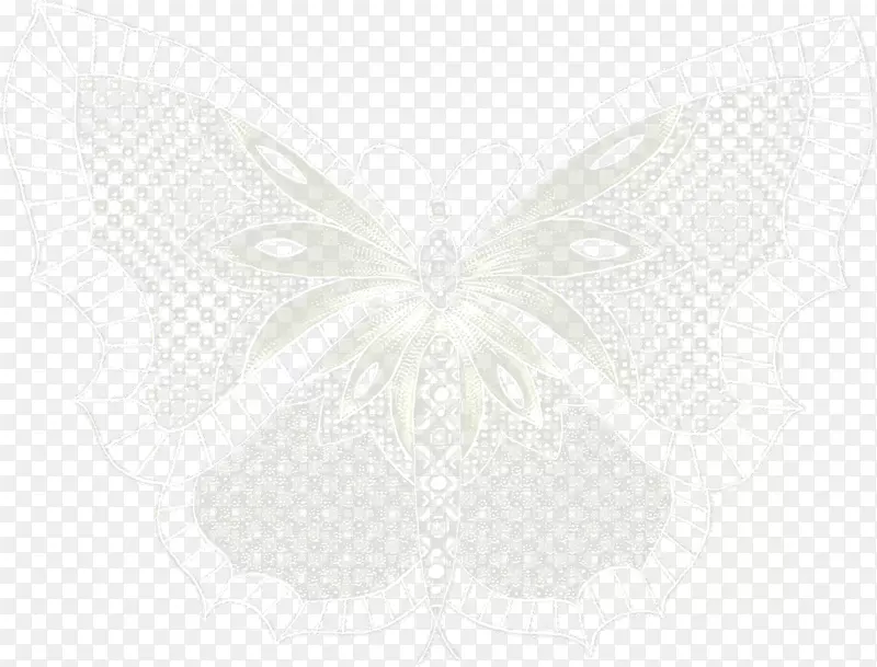 花边图案-蝴蝶透明