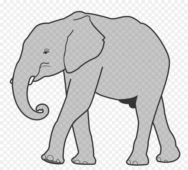 亚洲大象剪贴画非洲大象png图片大象-大象