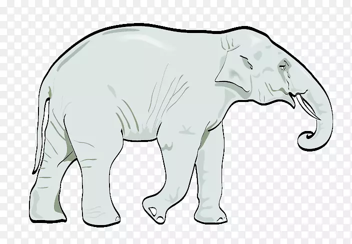 剪贴画图形非洲象大象-大象