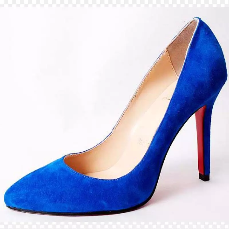 高跟鞋靴蓝色运动鞋靴