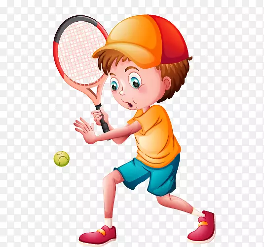 网球图形剪辑艺术球拍运动.网球