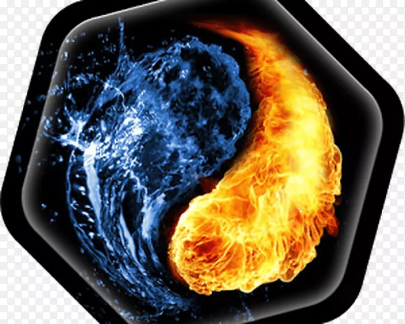 阴阳图像桌面壁纸苹果iphone 7加上iphone 6+-火与冰画