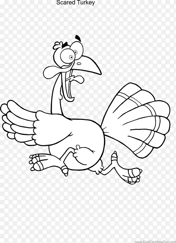 土耳其剪贴画图形黑白插图-感恩节