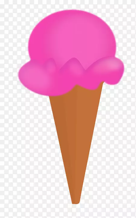 冰淇淋圆锥形圣代蛋糕-冰淇淋