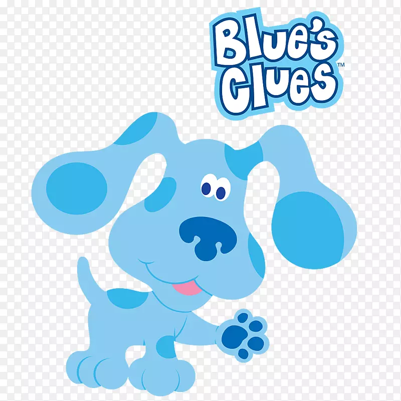 狗夹艺术插图产品.蓝色线索
