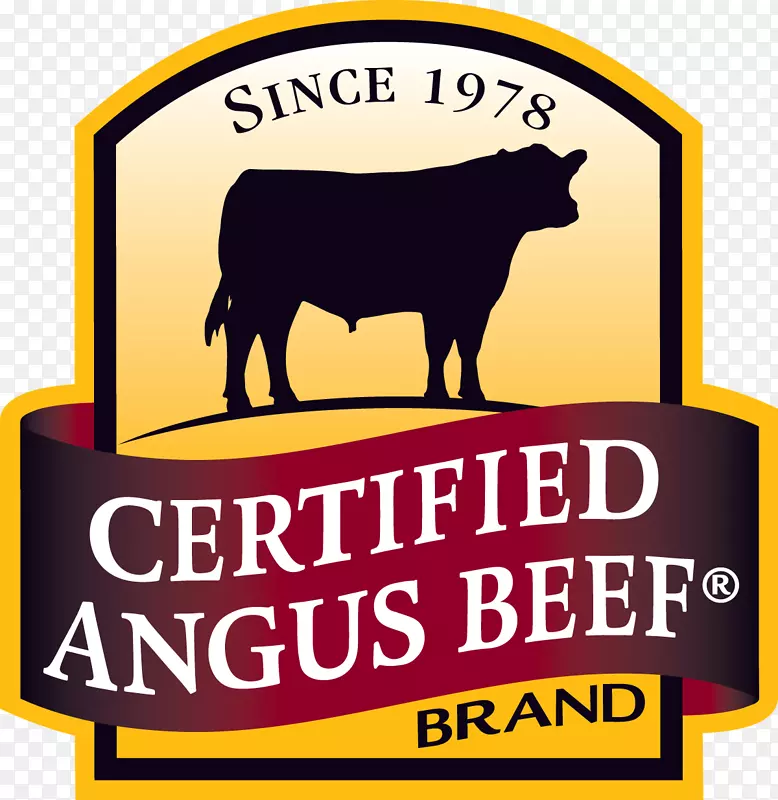 安格斯牛排汉堡标志牛肉肉