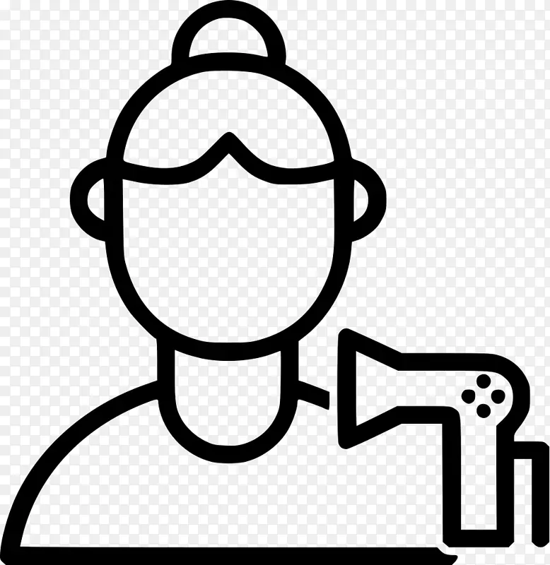 剪贴画图形电脑图标插图开放部分-克里希纳黑白