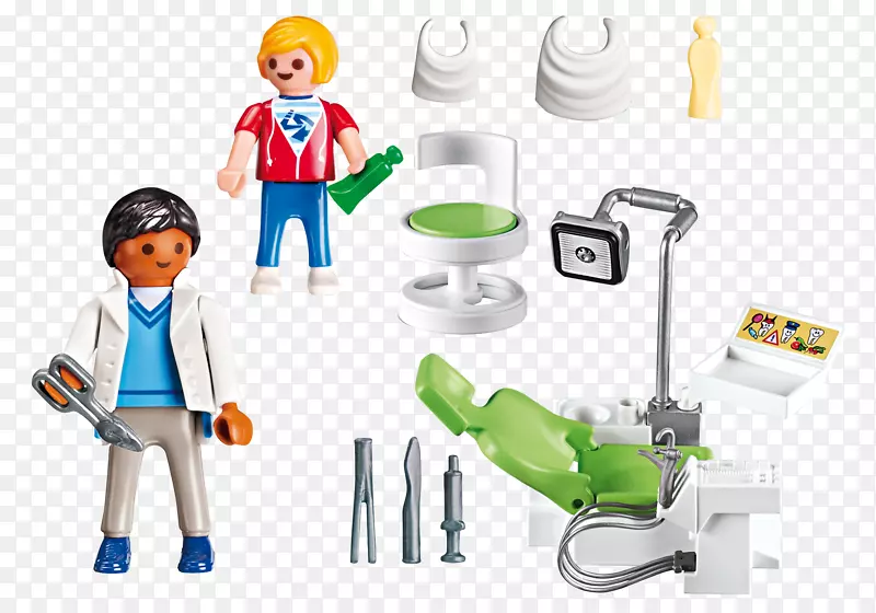Playmobil 6657城市生活为儿童医院牙医配备病人-儿童
