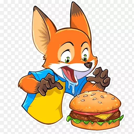 红狐夹艺术插图食物-费迪南德福克斯