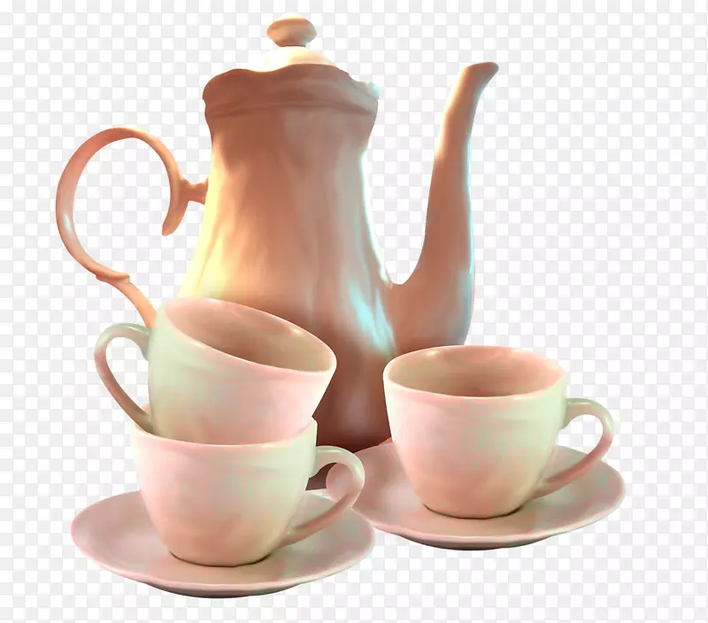 茶杯茶壶桌玻璃茶