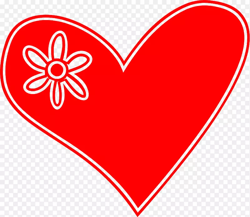 心与花在爱，透明的PNG剪贴画