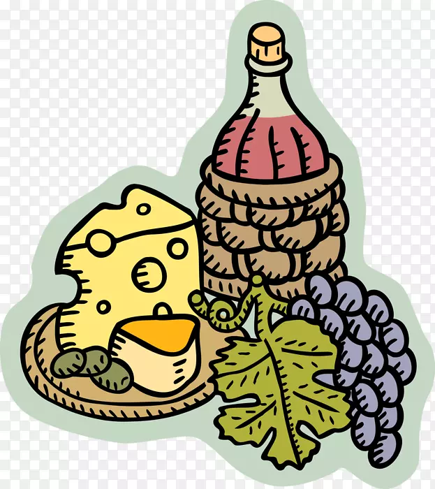 剪贴画葡萄酒插图图像图形.葡萄酒