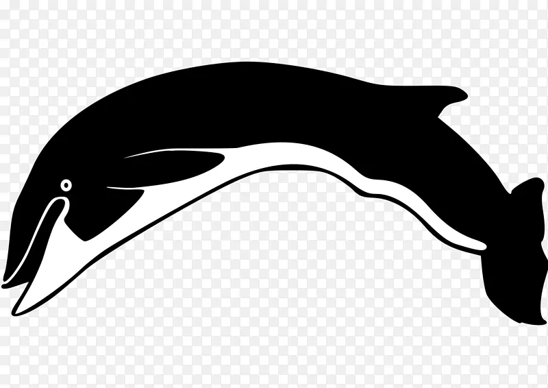 海豚剪贴画动物线鱼-海豚