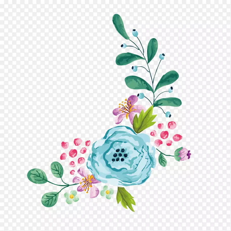剪贴画水彩画png图片图形花卉设计