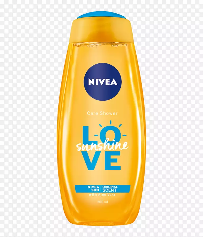 防晒霜Nivea爱情阳光沐浴露，250毫升液体-nivea标识