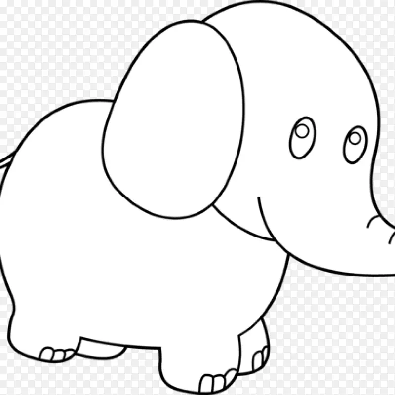 剪贴画大象图像开放部分插图-大象