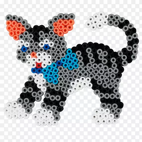 3000只透明的MIDI哈马珠(19)猫bügelperlen狗-猫