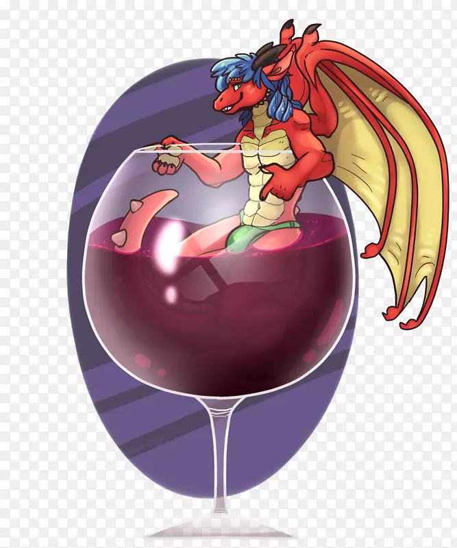酒杯插图卡通紫丁哥